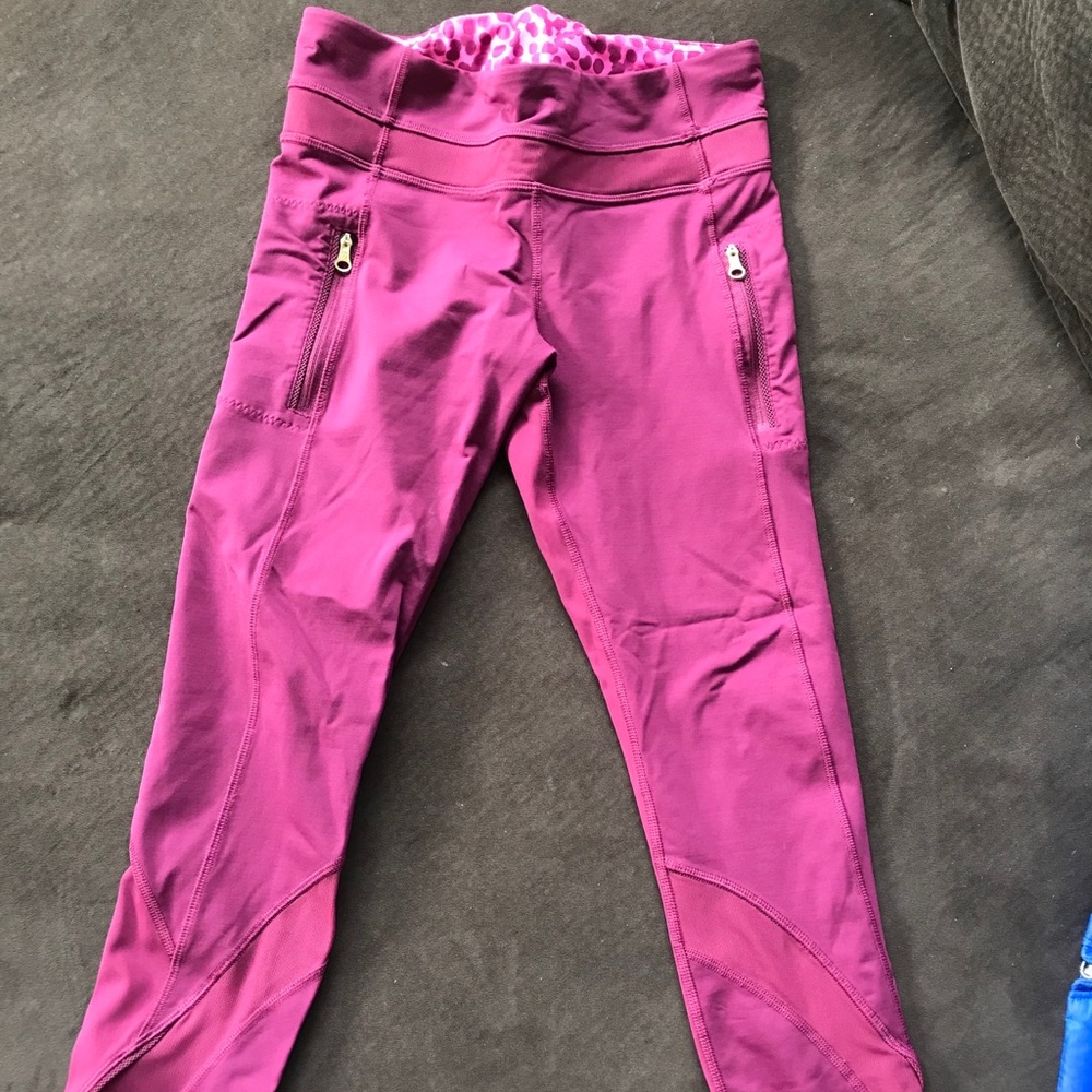 lululemon 5/8 luxstream pant with mesh detail